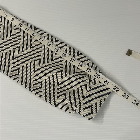 Anthropology W5 Sweater Womens Size S White Black Geometric Knit Cotton Zip Back - Picture 8 of 9